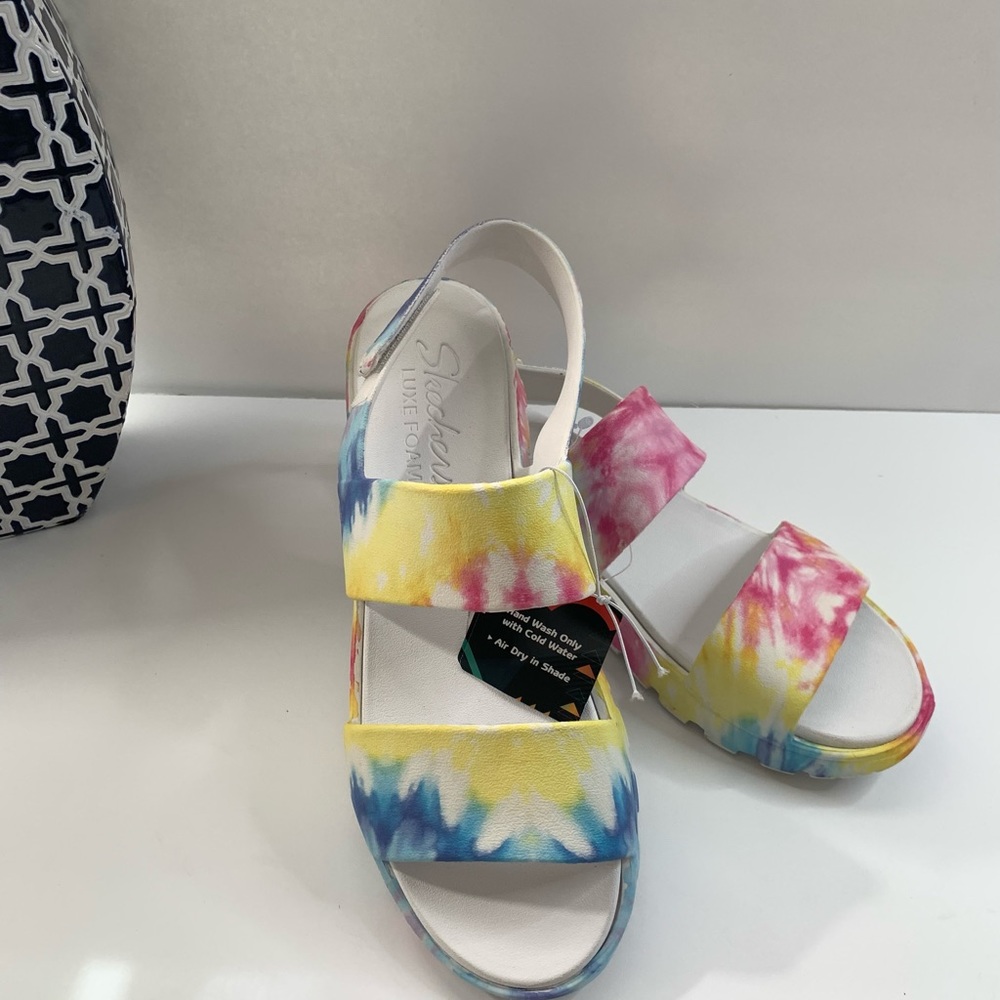 Skechers Foamies women’s sandals Tie Dye multi color size 10 - Picture 12 of 16